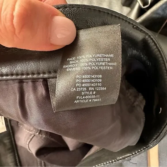 Aritzia Wilfred Free Black Faux Leather Melina Pant - Picture 2 of 6